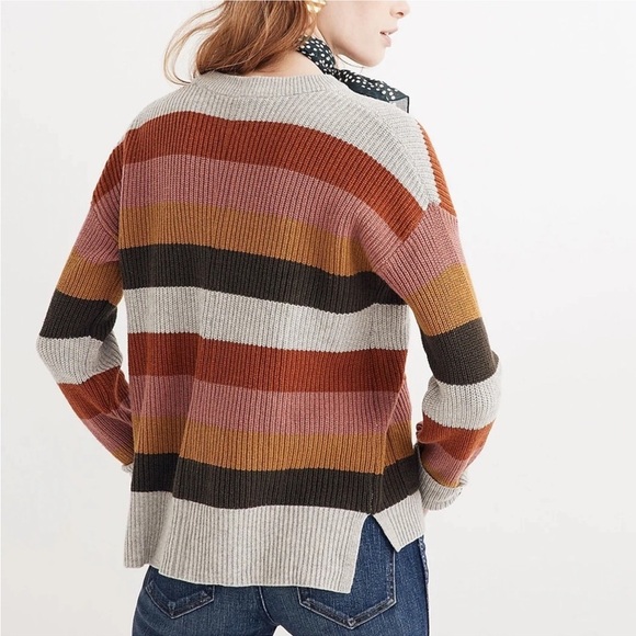 Madewell Pocket Pullover Walton Stripe Retro Sweater Size Medium - Picture 12 of 12